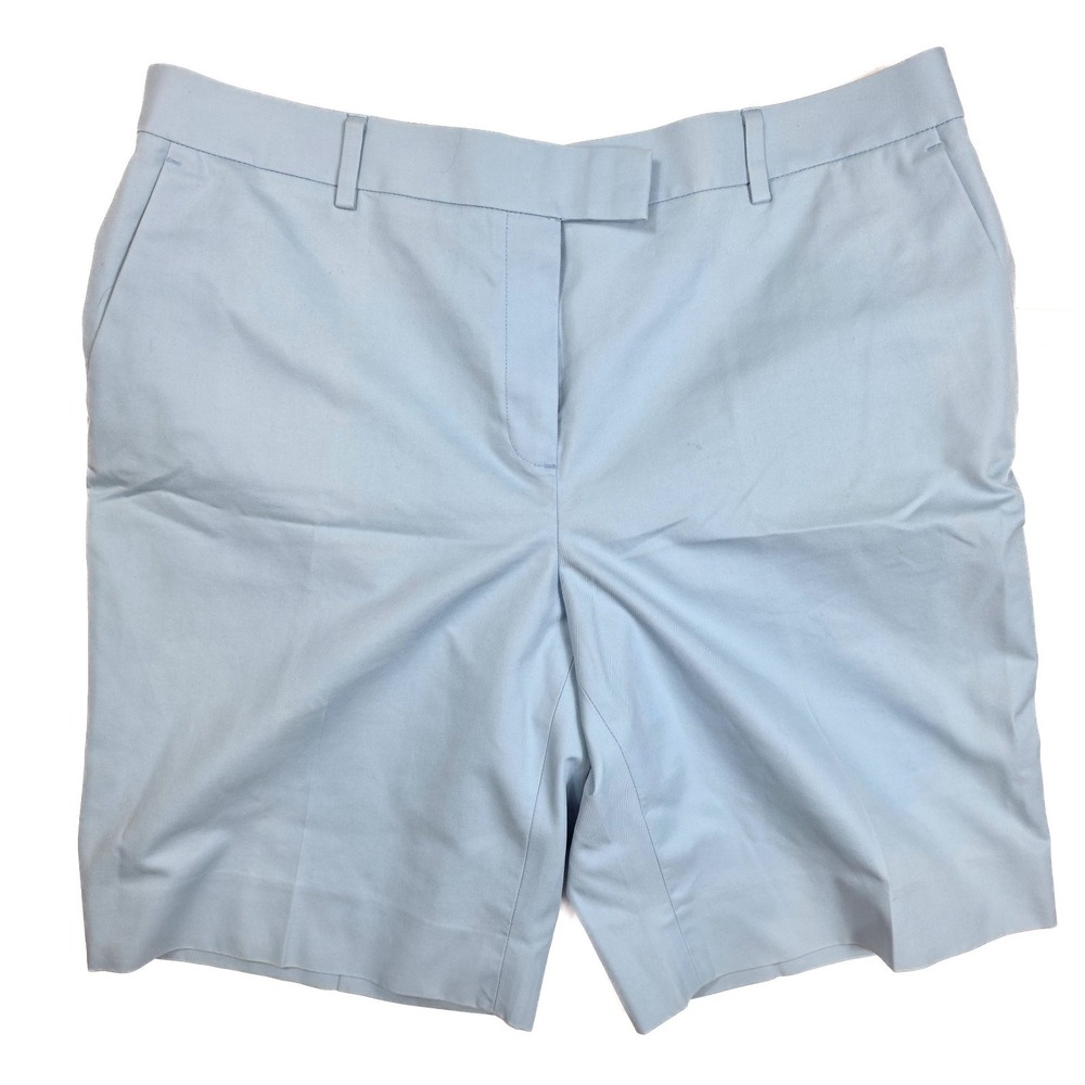 Brooks Brothers 346 Sky Blue Flat Front Bermuda Shorts Women's Size 14P/‎ 34x11